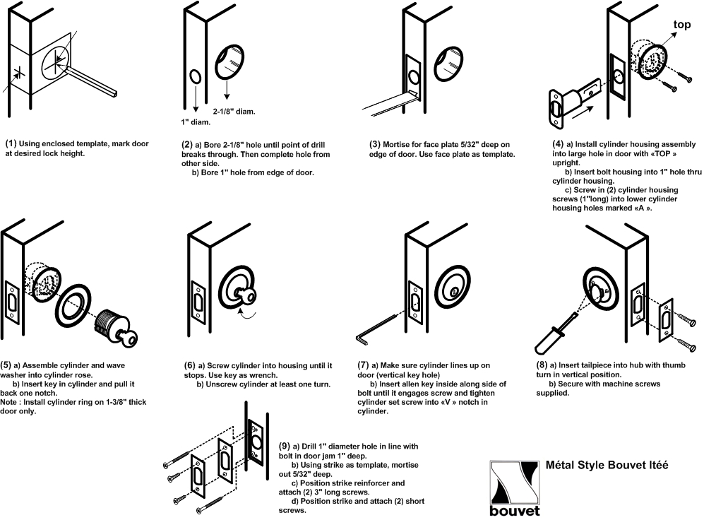 Deadbolt Installation Instructions